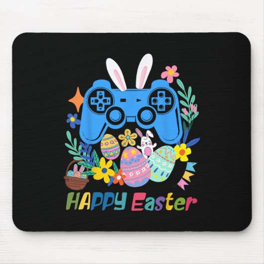 Video Game Bunny Eggs Costume Easter Day Boys Kind Muismat (Voorkant)