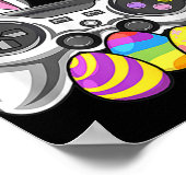 Video Game Bunny Eggs Costume Easter Day Boys Kind Poster (Hoek)