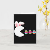 Video Game Bunny Eggs Easter Gamer Kinder jongens Kaart (Gele Bloem)