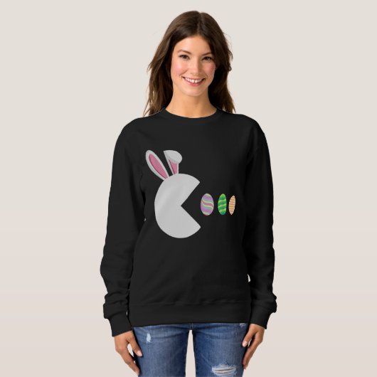 Video Game Bunny Eggs Funny Easter Gamer Kind Boys Trui (Voorkant volledig)