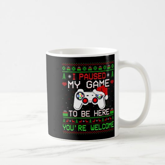 Video Game Christmas Ugly Sweater Funny Gamer Gami Koffiemok (Rechts)