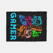 Video Game Console Controllers Clic Gamer Lover Co Fleece Deken (Voorkant (Horizontaal))