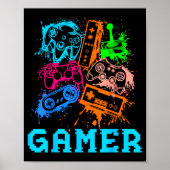 Video Game Console Controllers Clic Gamer Lover Co Poster (Voorkant)