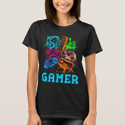 Video Game Console Controllers Clic Gamer Lover Co T-shirt (Voorkant)