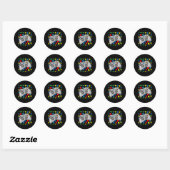 Video-game Controller Autism Awareness Puzzle Piec Ronde Sticker (Vel)