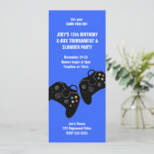 Video game Controller Birthday Uitnodiging 9 x 4 (Staand voorkant)