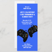 Video game Controller Birthday Uitnodiging 9 x 4 (Voorkant / Achterkant)