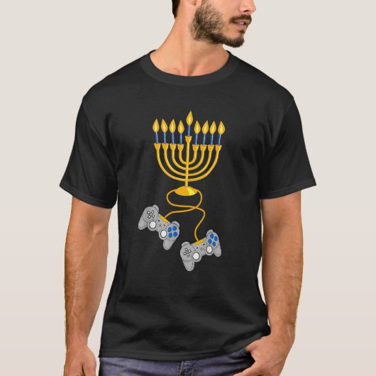 Video Game Controller Chanukah 2022 Hanukkah Menor T-shirt (Voorkant)