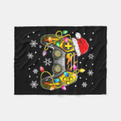 Video Game Controller Christmas Santa Hat Gamer Bo Fleece Deken (Voorkant (Horizontaal))