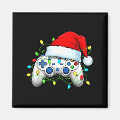 Video Game Controller Christmas Santa Hat Gamer Bo Magneet (Voorkant)