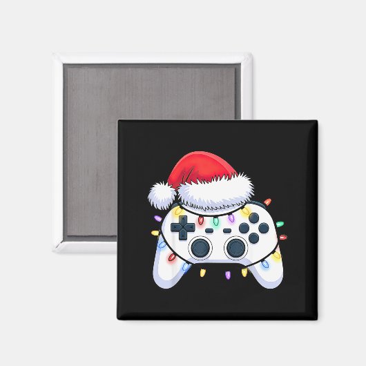 Video Game Controller Christmas Santa Hat Gamer Bo Magneet (Voorkant / Achterkant)