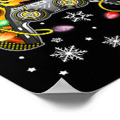 Video Game Controller Christmas Santa Hat Gamer Bo Poster (Hoek)