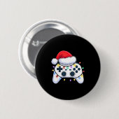 Video Game Controller Christmas Santa Hat Gamer Bo Ronde Button 5,7 Cm (Voorkant /achterkant)