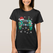 Video Game Controller Christmas Santa Hat Gamer Bo T-shirt (Voorkant)