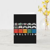 Video Game Controller Evolution 80s 90s Retro Gami Kaart (Gele Bloem)