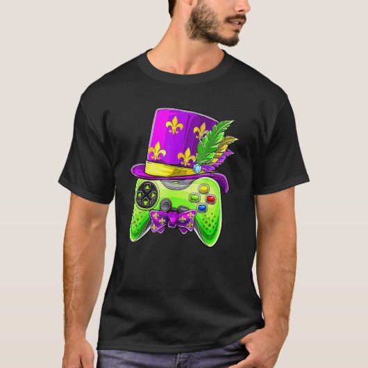 Video Game Controller Funny Mardi Gras Gamer E Spo T-shirt (Voorkant)