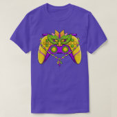 Video Game Controller Gamer Mardi Gras Boys Mens T T-shirt (Design voorkant)