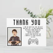 Video Game Controller Gaming Foto Verjaardag Bedankkaart (Staand voorkant)