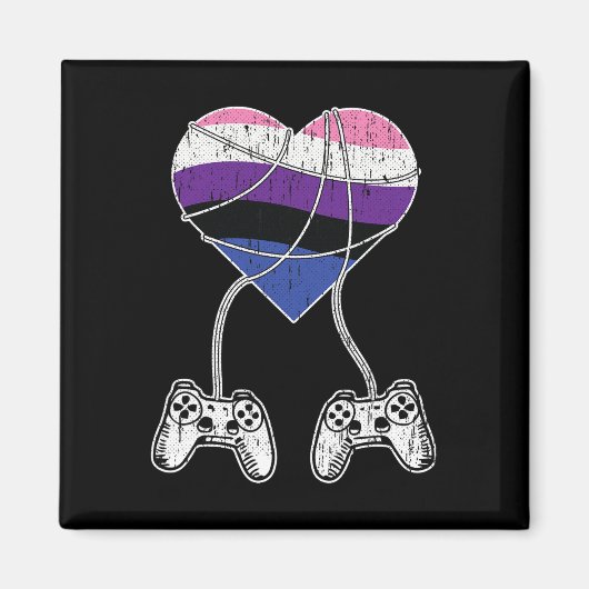 Video-game Controller Geslachtsvloeiende Pride Gam Magneet (Voorkant)