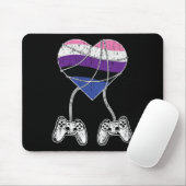Video-game Controller Geslachtsvloeiende Pride Gam Muismat (Met muis)