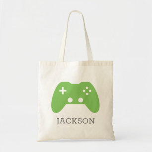 Video Game Controller GreenGamer Gepersonaliseerde Tote Bag