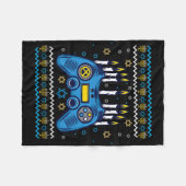 Video Game Controller Hanukkah Menorah Kaarsen Joo Fleece Deken (Voorkant (Horizontaal))
