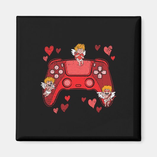 Video-game Controller Hart Valentijnsdag Schattig Magneet (Voorkant)