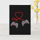 Video Game Controller Hart Video Gamer Kaart (Gele Bloem)