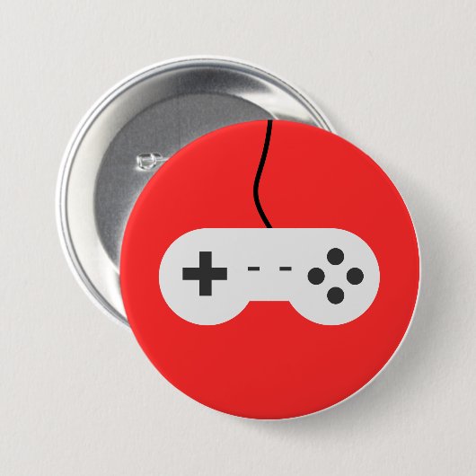 Video Game Controller Icon Ronde Button 7,6 Cm (Voorkant /achterkant)