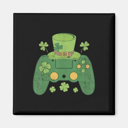 Video Game Controller Ierse Gamer Jongens Blij St Magneet (Voorkant)