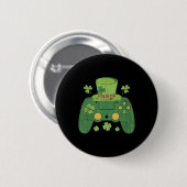 Video Game Controller Ierse gamerjongens blij St.  Ronde Button 5,7 Cm (Voorkant /achterkant)