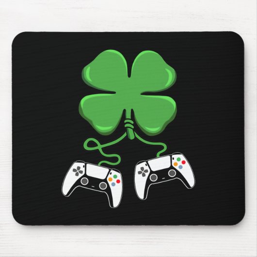 Video Game Controller Irish Gamer Boys St Patrick Muismat (Voorkant)