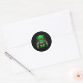 Video Game Controller Irish Gamer Boys St Patrick Ronde Sticker (Envelop)