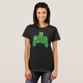 Video Game Controller Irish Gamer Boys St Patrick T-shirt (Voorkant volledig)