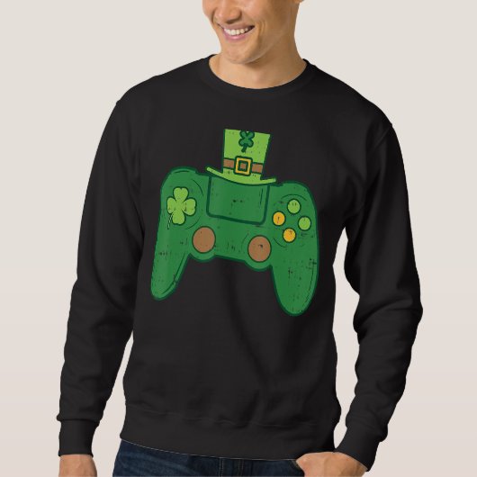 Video Game Controller Irish Gamer Boys St Patrick Trui (Voorkant)