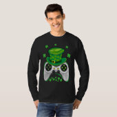 Video Game Controller Irish Gamer Boys St Patricks T-shirt (Voorkant volledig)