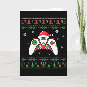 Video Game Controller Kerst Santa Hoed Gamer Bo Kaart