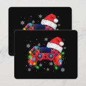 Video Game Controller Kerst Santa Hoed Gamer Bo Kaart (Voorkant / Achterkant)