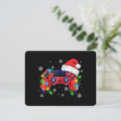 Video Game Controller Kerst Santa Hoed Gamer Bo Kaart (Staand voorkant)