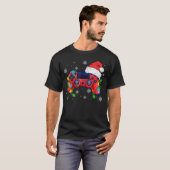 Video Game Controller Kerst Santa Hoed Gamer Bo T-shirt (Voorkant volledig)
