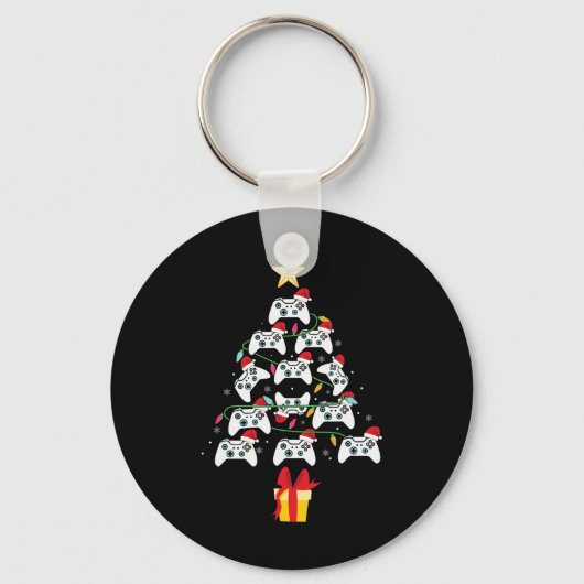 Video Game Controller Kerstboom Kerstmis Jongen Ma Sleutelhanger (Voorkant)