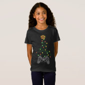 Video Game Controller kerstboom lampjes Funny T-shirt (Voorkant volledig)