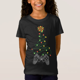Video Game Controller kerstboom lampjes Funny T-shirt