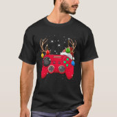 Video Game Controller Kerstboom Lichten Gamer T-shirt (Voorkant)