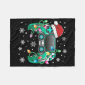 Video Game Controller Kerstkerstkerstkerstkerstker Fleece Deken (Voorkant (Horizontaal))