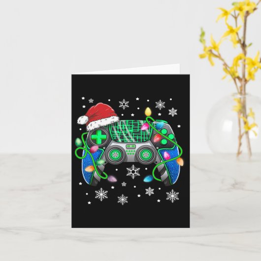 Video Game Controller Kerstkerstkerstkerstkerstker Kaart (Gele Bloem)