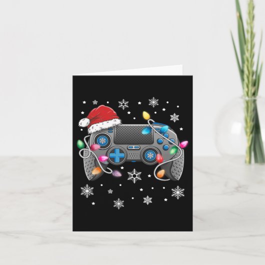 Video Game Controller Kerstkerstkerstkerstkerstker Kaart (Voorkant)