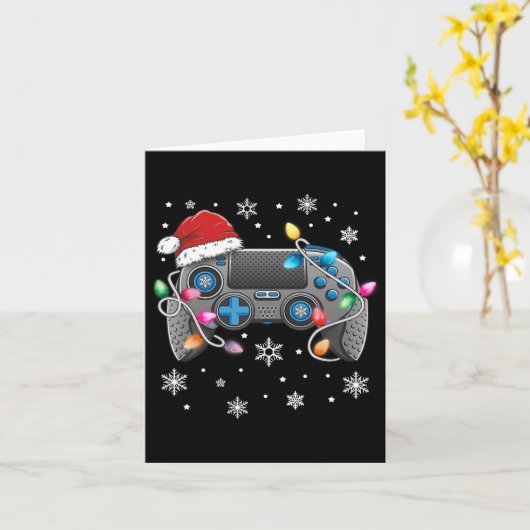 Video Game Controller Kerstkerstkerstkerstkerstker Kaart (Gele Bloem)