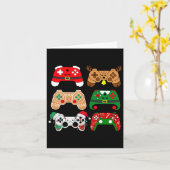 Video Game Controller Kerstkerstkerstkerstkerstker Kaart (Gele Bloem)