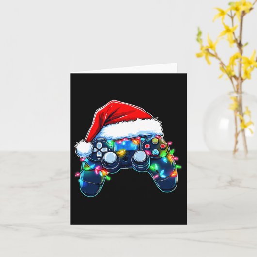 Video Game Controller Kerstkerstkerstkerstkerstker Kaart (Gele Bloem)